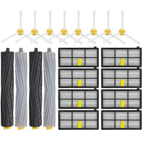 Ersatzteilset für Hauptbürste und HEPA-Filter für iRobot Roomba Serie 800, 860, 865, 866, 870, 871, 880, 885, 886, 890, 900, 960, 966 und 980. (1/5)