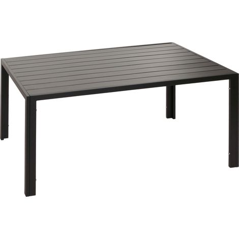 [NEUWERTIG] Alu-Esstisch HHG-601, Tisch Bistrotisch Gartentisch Balkontisch, wetterfest 140x80cm anthrazit