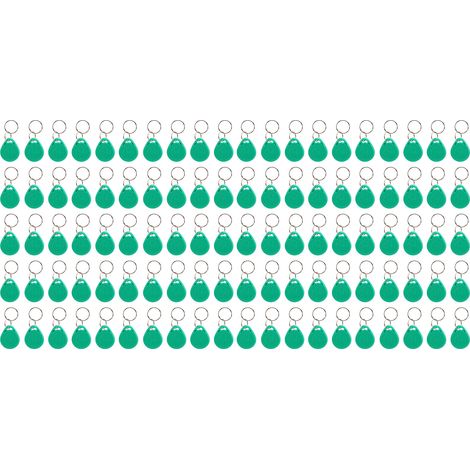 100 Étiquettes RFID 125KHz Porte Clés Incolore Vert Foncé Verrouillage Accès Contrôle Sans Contact Carte ID (1/5)