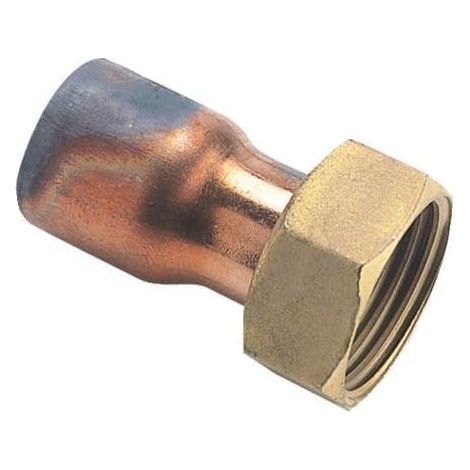 Lot de 10 Raccords droits en cuivre 2 pièces avec écrou prisonnier, Diamètre 22 mm, 3/4 pouce, 359GCL