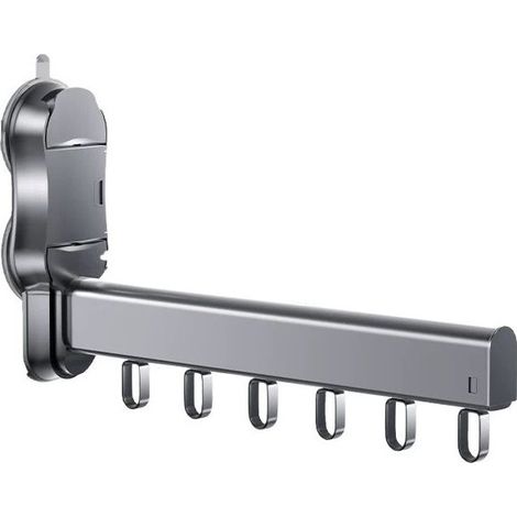 Pliable à ventouse pour balcon  maison tige de séchage télescopique invisible pour vêtements, porte-vêtements d'intérieur, baie vitrée, artefact de séchage pour vêtements