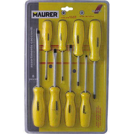 CACCIAVITI Maurer 8pz - ACCIAIO CROME VANADIUM CALAMITATI - Giraviti set