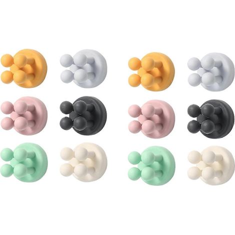 Silicone Toothbrush Holder Wall Hanging Hook Multifunctional-- (1/5)