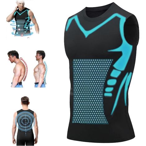 Gilet de compression North Alpine, T-shirt de compression pour homme, version sans manches, pour la salle de sport et la course à pied. (1/5)