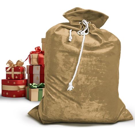 Grand sac de Noël 70 x 100 cm avec cordon de serrage, sac de Père Noël, sac cadeau de Noël, sac de jute pour Noël, grand sac de jute (1/5)