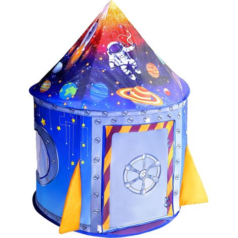 Tente Enfant Cabane Intérieur Exterieur,Tipi Pop-up Château Maison de Jeu Cottage Jardin Jouent Jouet Cabane Chambre Cadeau Portatif pour Enfants Garçons Filles (Bleu) (1/5)