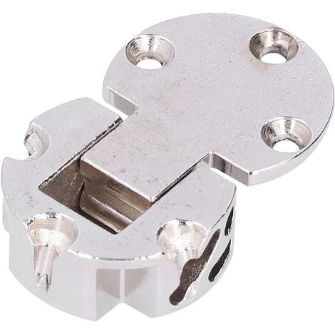 Charnière Pliante Rabattable 90°, Alliage Zinc avec Bords Arrondis, Finition Brossée Anti-Rayures, Installation Facile sans Perçage, pour Meuble Dressing, Placard et Porte (1/5)