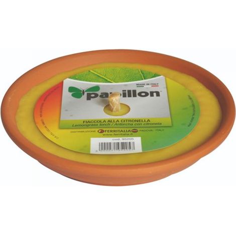 CANDELA CITRONELLA IN COCCIO DIAMETRO 14 cm ANTI ZANZARE PER ESTERNO