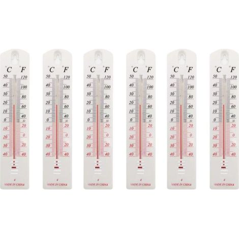 Lot de 6 thermomètres muraux pour intérieur ou extérieur (1/5)
