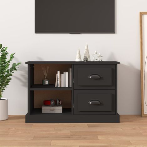 Meuble TV noir 73x35,5x47,5 cm bois d'ingénierie vidaXL (1/5)