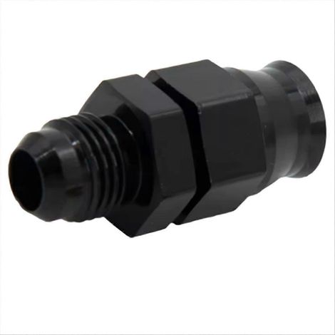 Adaptateur de raccord de tuyau AN6 mâle droit vers AN6 mâle vers 3/8 pouce en aluminium anodisé noir (1/5)
