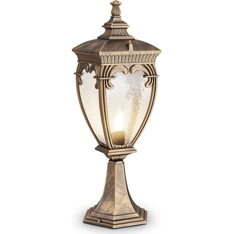 Lampada Da Terra Classica Da Esterno Alluminio Oro 1 Luce E27 60W Ip44 (1/3)