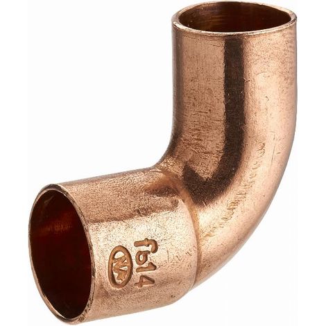 Kupfer Lötbogen 90° kleiner Radius männlich weiblich gleich NOYON & THIEBAULT - Ø 14 mm - 941-14L1