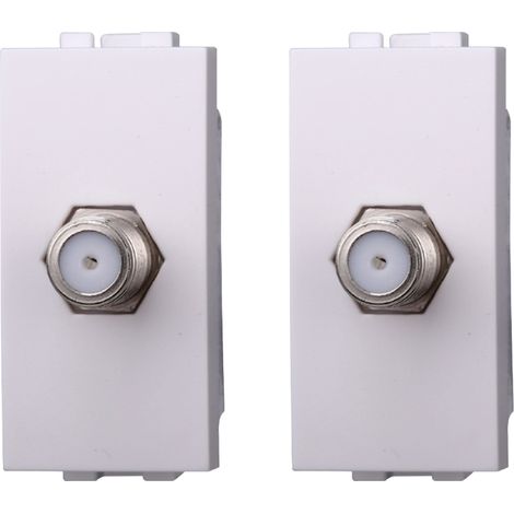 gloca Set 2 Tv Sat A Vite Compatibili Living (Bianco) (1/4)