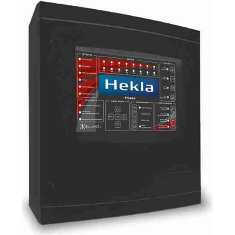 Analog adressierbare Steuereinheit mit grafischem Display, erweiterbar von 1 auf 4 Loops, integrierbar in ein Netzwerk aus Steuereinheiten und Repeater-Panels
