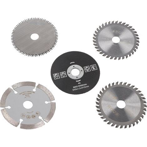 5 lames de scie circulaires miniatures en carbure de 85 mm de diamètre intérieur et 15 mm d'épaisseur pour outil de coupe (1/5)