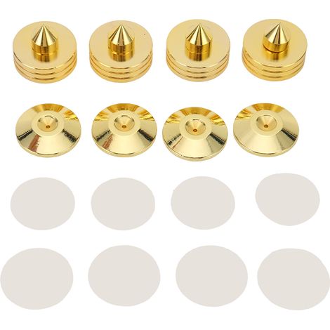 4 Pics de Haut-parleur Antidérapants en Alliage de Zinc, Protecteurs de Sol Anti-Vibrations pour Amplificateurs et Enceintes (1/5)