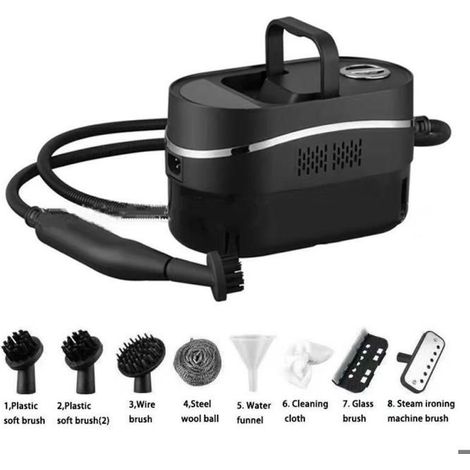 Nettoyeur Vapeur Portatif - - 220V - 1500W - Réservoir 1.2L - 8 Accessoires Inclus