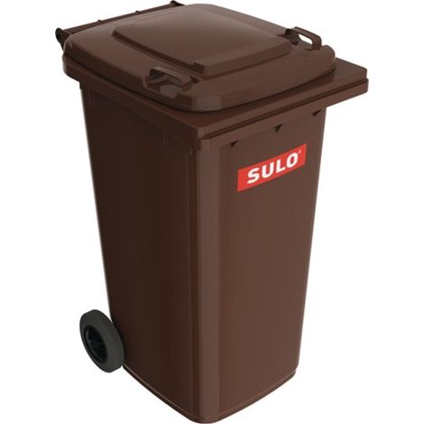 Pattumiera grande 240l HDPE marrone mobile secondo EN 840 SULO