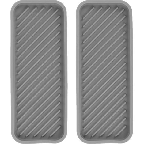2 Piece Silicone Vanity and Bathroom Countertop Tray (1/5)