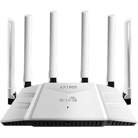 Routeur WiFi 6 double bande AX1800, 1800 Mbps, IEEE 802.11a/b/g/n/ac/ax, Gigabit, large portée, prise américaine. (1/5)