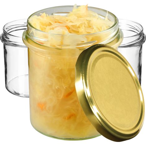 KADAX Marmeladengläser 350ml, fi82 mm, Einmachgläser mit Schraubdeckel, Honiggläser, Einweckgläser, (1/5)