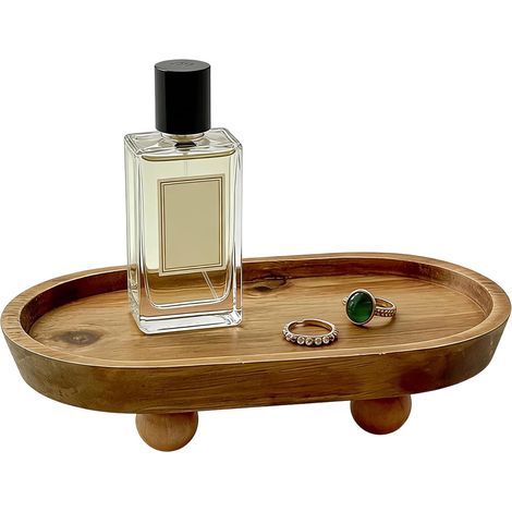 présentoir ovale en bois pour comptoir petit socle ovale en (1/5)