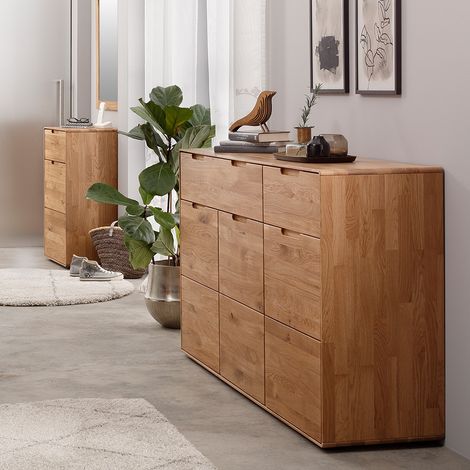 Wohnzimmer Set 2-teilig modern in massiver Eiche KALAMANTA-69 (1/5)