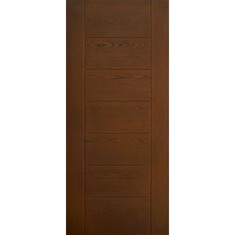 Pannello per Porta Blindata in Vetroresina da Esterno Helios Noce 90x210
