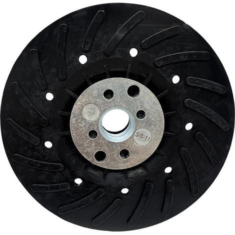 Patin de support pour disques abrasifs pour meuleuse d'angle 11,4 cm, 12,7 cm, 17,8 cm avec écrou de verrouillage sécurisé et refroidissement par flux d'air (11,4 cm) (1/5)