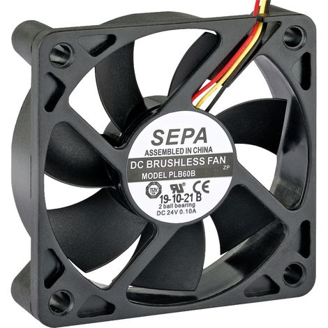 SEPA PLB60B12FSE33A Axiallüfter 12 V/DC 27.6 m³/h (L x B x H) 60 x 60 x 15 mm