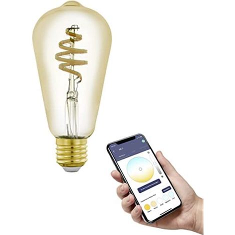 Lampadina filamento connect-z Eglo italina e27 5,5w st64 (1/4)