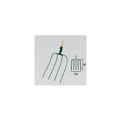 LEBORGNE Fourche à charger 4 dents - manche bois certifié PEFC 100%