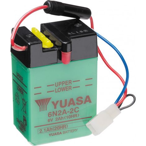 Batterie moto YUASA 6N2A-2C 6V 2.1AH (1/2)