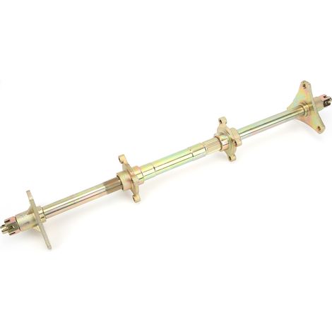 Hinterachs-Kit mit Stahl-Kettenradträgerflansch, Ersatz für Quads von 50 cm³ bis 110 cm³, Nabe inklusive (1/5)