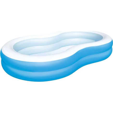 Bestway – Big Lagoon family pool 262x157x46 cm – Inflatable vinyl – 544 L capacity – Easy drain valve – For kids over 3 years old (1/5)