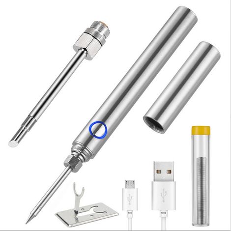 Pistolet à souder sans fil, kit de soudage 15W, rechargeable par USB, adapté à la réparation, au soudage et au brasage.