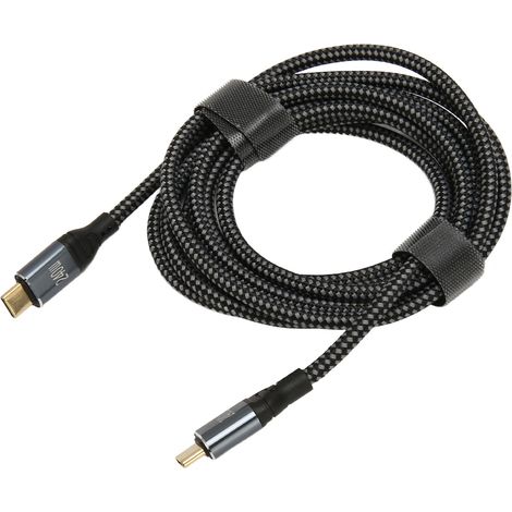 Câble USB C vers USB C PD3.1 240W Charge Rapide 2m 480Mbps Puce E-Mark 2.0 Universel Mâle à Mâle Rallonge USB C (1/5)