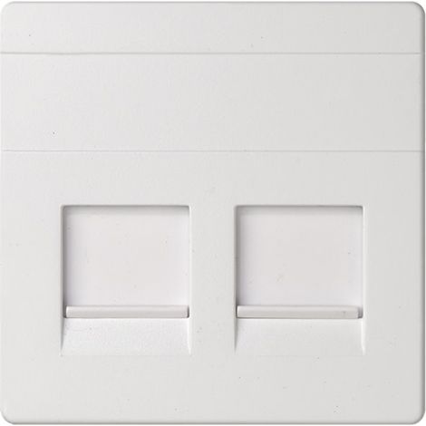 Simon 82 Concept  Placa v&d universal plana c/g polvo 2 RJ45 blanco mate SIMON 8200006-090 (1/2)