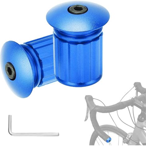 Embouts de Barre de vélo, Une Paire de Bouchons de Barre d'extension en Alliage d'aluminium de vélo Embout de Guidon Capuchon de Verrouillage réglable pour vélo (1/5)