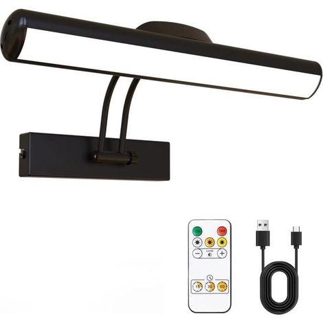 Ferngesteuerte Wandleuchte, kabellose LED-Bilderleuchte, drehbarer LED-Lampenkopf mit Timer (1/4)