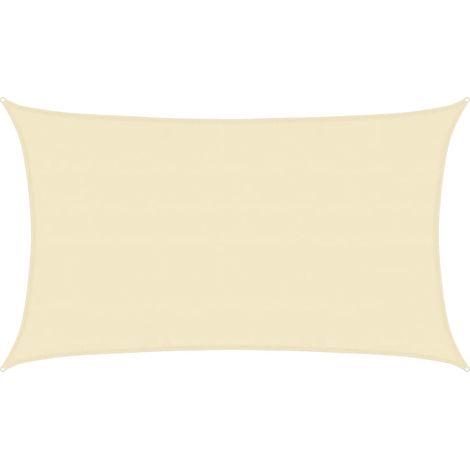 Sunshade Sail 160 g/m² Cream 5x8 m HDPE vidaXL