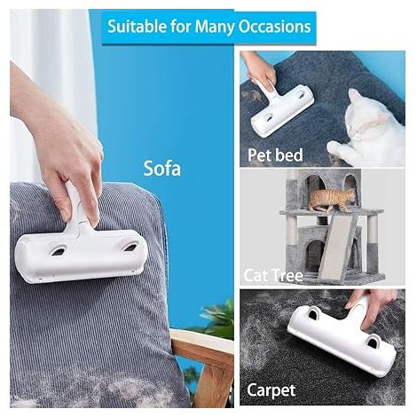 Brosse d'épilation pour chat et chien pour animaux de compagnie brosse d'épilation magique réutilisable bigoudi pour animaux de compagnie dispositif d'épilation (vêtements canapé tour tapis) oreille d (1/3)