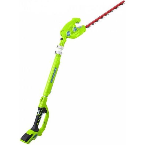 Greenworks G24PH51 Tagliasiepi ad Asta a Batteria, Albero Divisibile, Lame 51cm a Doppia Azione, Taglia Fino a 18mm, Testa Rotante a 125°, 1500spm SENZA Batteria 24V e Caricabatterie, Garanzia 3 Anni (1/5)