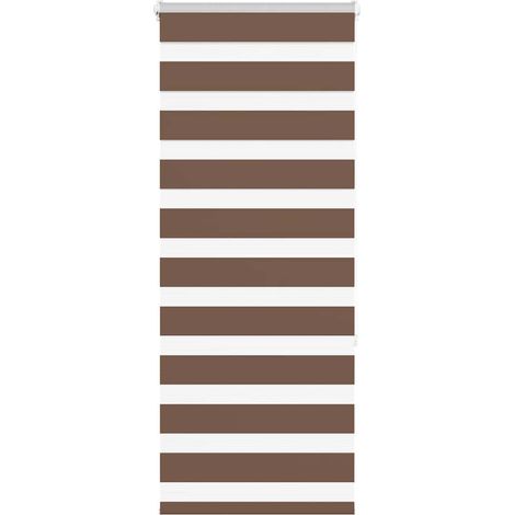 Doppelrollo Braun 60x150 cm Stoffbreite 55,9 cm Polyester