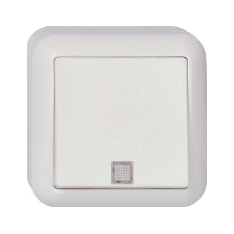 ELSO INTERRUPTEUR LUMINEUX 10 A BORNE CONTURA, BLANC PUR, 382114