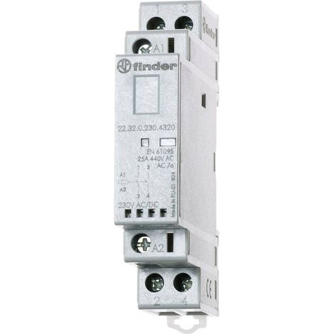 CONTACTOR FINDER 22.32.0.230.4520 223202304520 1 NA (E), 1 NC (R) 230 V/DC, 230 V/AC 25 A 1 PZA(S)