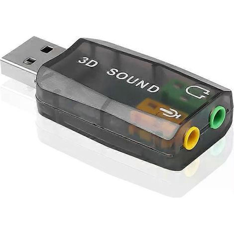 Mini adaptateur audio externe USB vers prise casque/micro 3,5 mm pour casque stéréo, carte son 3D, nouvelle interface haut-parleur pour ordinateur portable (1/4)