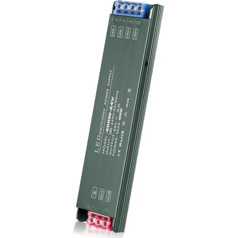 Transformateur LED 220V 24V, 400W Driver LED Tension Constante 220V AC à 24V DC Convertisseur, Ultra Mince Transformateur, d'alimentation Basse Tension LED de Tension Constante pour Bandes (1/5)