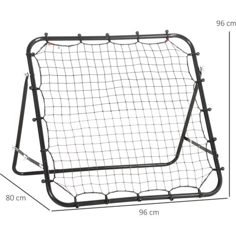 Fußball-Rebounder 96 x 80 x 96 cm aus Metall und PE, schwarz, OKMYHOME (1/5)